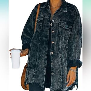 Oversized black courderoy jacket. Brand new with tags.